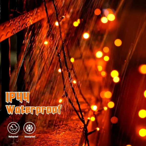 200 LED 66FT Fairy String Lights – 8 Lighting Modes, Plug-In Mini Lights for Indoor & Outdoor Decor, Christmas, Garden, Wedding, Party – Orange