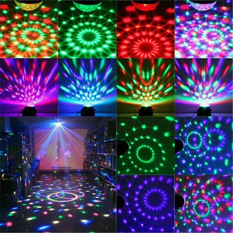 LED Disco Ball Party Light – Sound Activated DJ Strobe Lamp