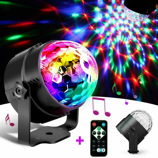 LED Disco Ball Party Light – Sound Activated DJ Strobe Lamp